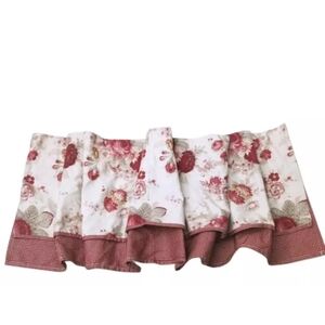 Waverly Garden Room  100% Cotton Fabric Valance Curtain Roses And Gingham